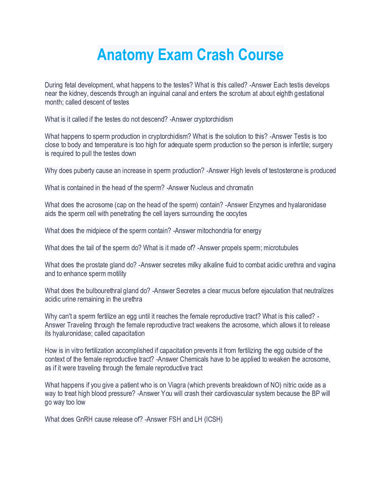 Preview image for Anatomy Exam Crash Course